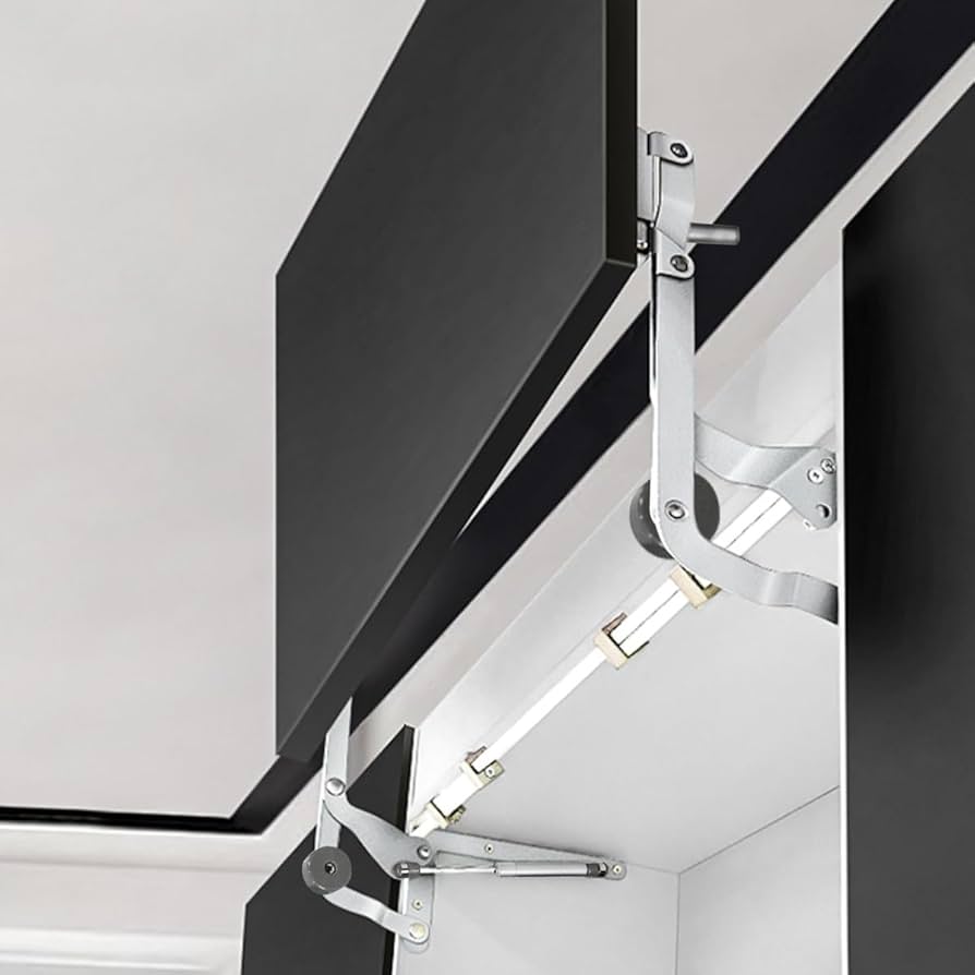 Lift-up kitchen wall cabinet hardware